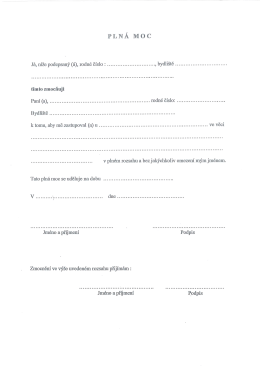 Pln&aacute; moc - Kaplice