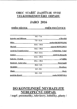 svoz - Staříč
