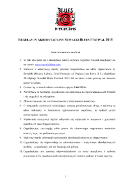 Regulamin Akredytacyjny SBF 2015