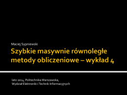Wykład 4 - Politechnika Warszawska