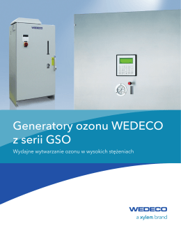 Generatory ozonu WEDECO z serii GSO