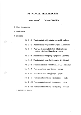 INSTALACJE ELEKTRYCZNE