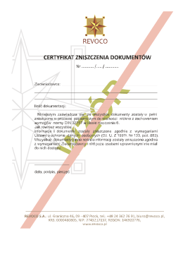 wzór protokołu zniszczenia