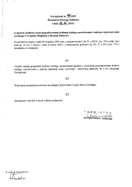 Zarządzenie Nr 95/2015