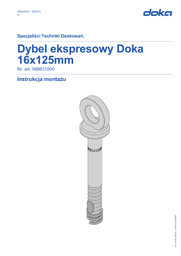 Instrukcja montażu (pl) Dybel ekspresowy Doka 16x125mm
