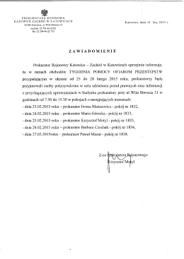 PROKURATURA REJONOWA KATOWICE ZACHOD W