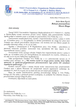List otwarty - metalowcy