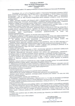 Rady Wydziału Filologicznego UWr