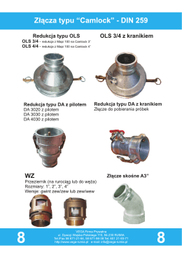 Złącza typu "Camlock"