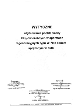 Wytyczne użytkowania pochłaniaczy CO2 - ćwiczebnych w