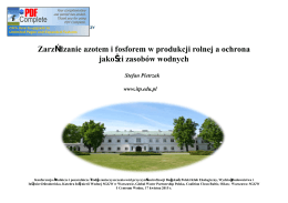 Zarządzanie azotem i fosforem w produkcji rolnej a ochrona jakości