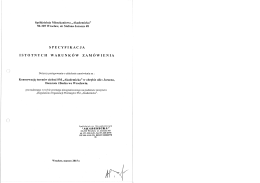 SPECYFIKACJA - Spółdzielnia Mieszkaniowa Akademicka
