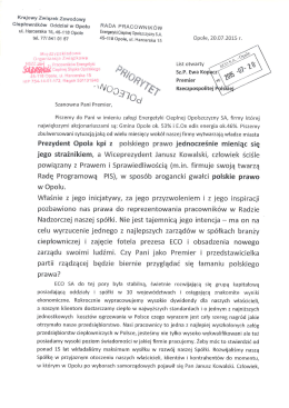List do Ewy Kopacz