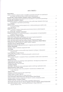 Modelowanie podr&oacute;ży i prognozowanie ruchu