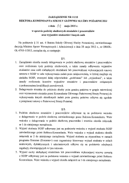 zARzĄDzENIE NR 11/15 REKTORA