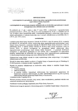 o przystąpieniu do sporządzenia miejscowego planu