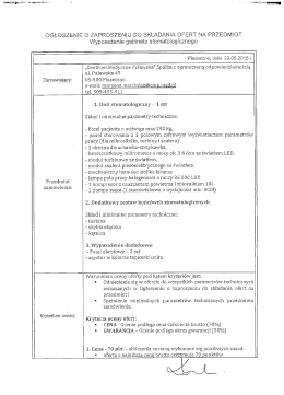 wyposażenie gabinetu stomatologicznego