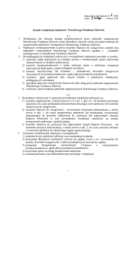 Zasady windykacji należności Narodowego Funduszu