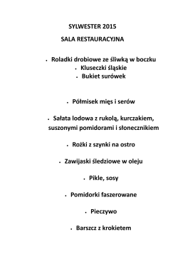 Szczegóły menu