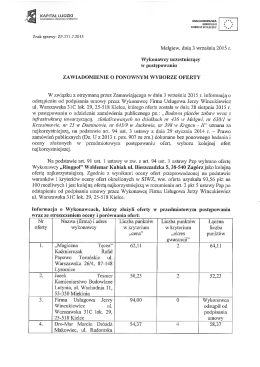 Zawiadomienie o ponownym wyborze