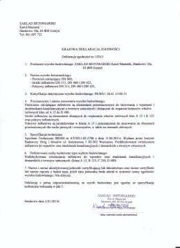 ZAKŁAD BETONIARSKI Karol Mazurek