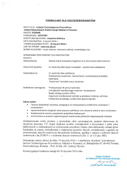 Zakład Odnawialnych źródeł Energii Oddział w Poznaniu