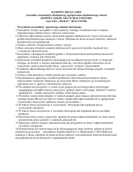 Regulamin i oświadczenia - Zespół Szkół nr 6 w Białymstoku