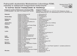 Podręczniki akademickie Wydawnictwa Lekarskiego PZWL najtaniej