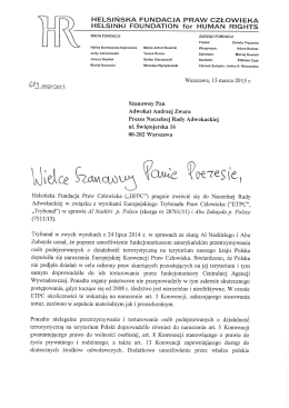HELsIŃsKA FUNDACJA PRAW czŁoWlEKA HELsINKl FouNDATIoN