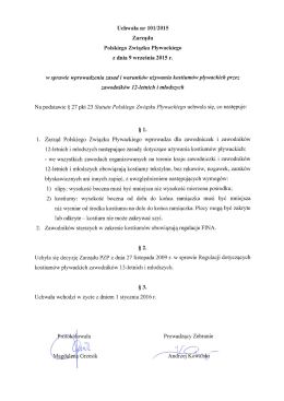 Uchwała 101/205 PZP w sprawie zasad i warunków używania