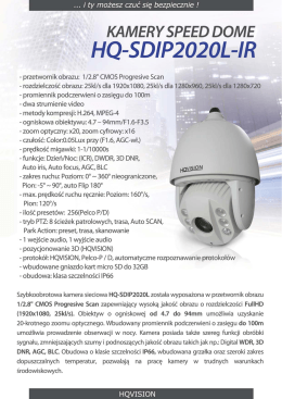 KAMERY sPEED DoME HQ-SDIP2020L-IR