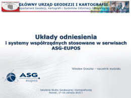 W. Graszka - Układy odniesienia i systemy
