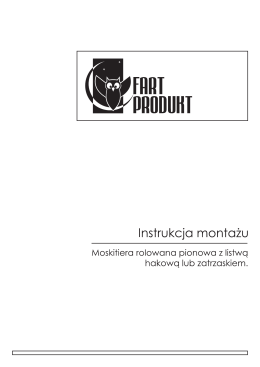 instrukcja montażu - moskitiera rolowana pionowa z