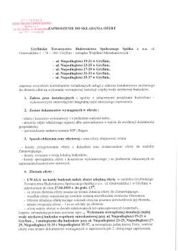 zaproszenie do składania ofert