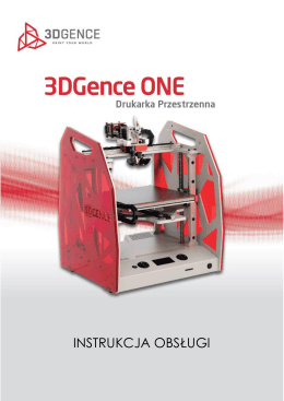 3DGence One - instrukcja obsługi