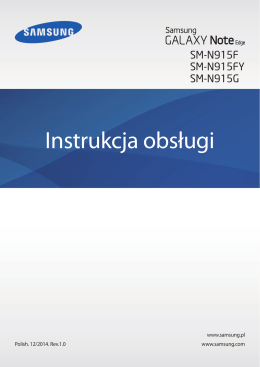 Samsung GALAXY Note Edge Instrukcja Obsługi