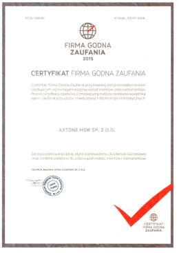 FIRMA GODNA ZAUFANIA