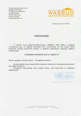 Firma Budowlano-Remontowa - WASBU D Józef