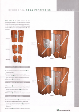 Simonswerk Baka3d protect - regulacja zawiasów