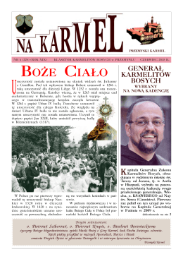 Na Karmel - Czerwiec 2015 - Diakonia Przyjaciół Kunegundy Siwiec