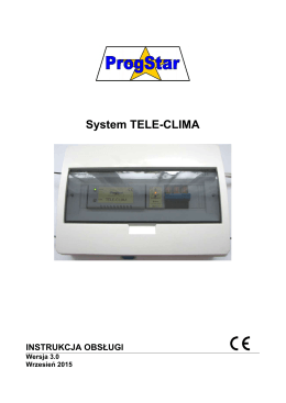 Instrukcja obsługi systemu Tele-Clima