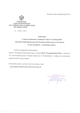 DYREKTOR sĄDU REJONOWEGO DLA wRoCŁAwIA