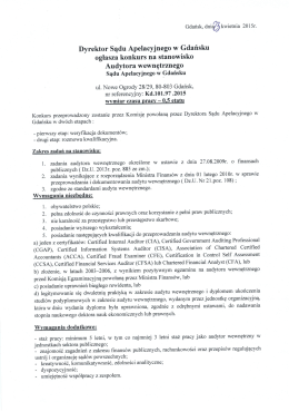 Dyrektor Sądu Apelacyjnego w Gdańsku