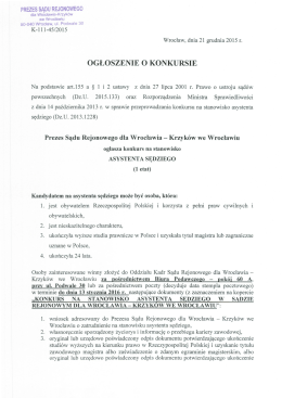 PREZES SĄDU REJONOWEGO