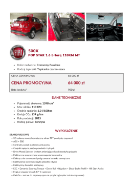Fiat 500X POP STAR 1.6 E