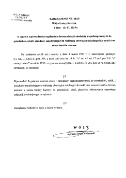 ...1. wannińskoﬂmme ZARZĄDZENIE NR 60/15
