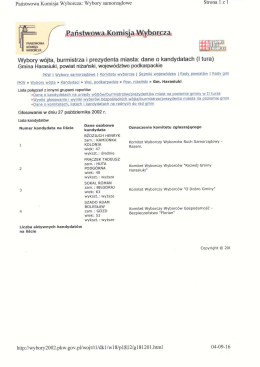 1_tura. - Urząd Gminy Harasiuki