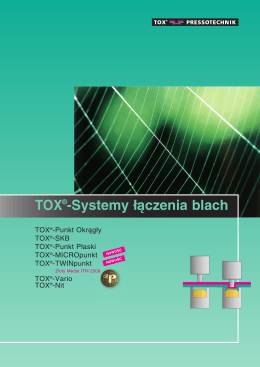 TOX Systemy łączenia blach