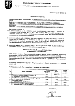 wynik postępowania z dnia 13.10.2015r
