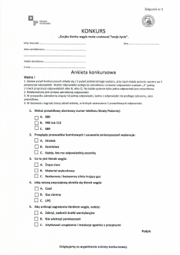 Ankieta Konkursowa